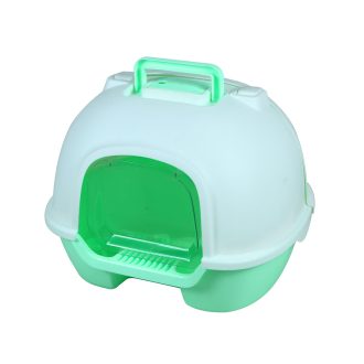 Portable Hooded Cat Kitten Toilet Litter Box Tray House with Handle and Scoop