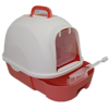 Large Hooded Cat Toilet Litter Box Tray House With Drawer and Scoop – Red