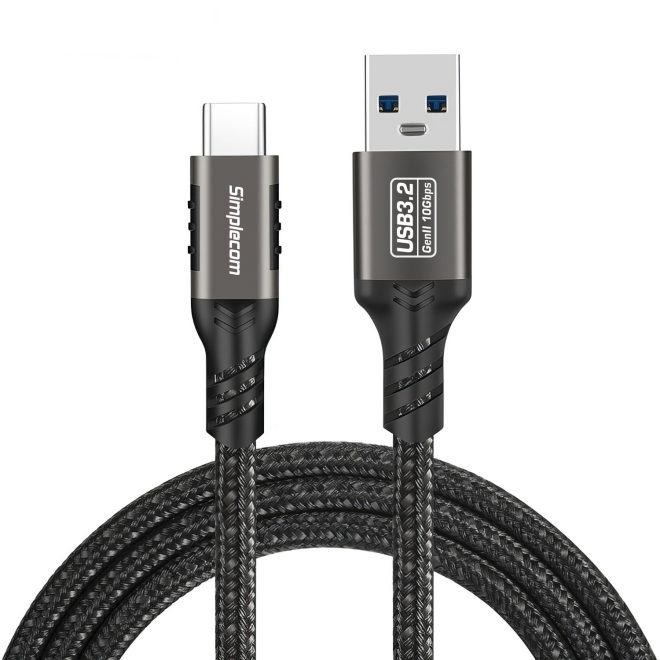 Simplecom CAU520 USB-A to USB-C Data and Charging Cable USB 3.2 Gen2 10Gbps 2M