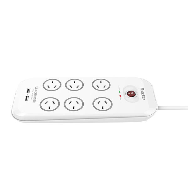 Huntkey 6-Outlet Surge Protector with 2 USB Charging Outlets (SAC607)