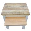 Daly 2pc Nesting Side Sofa End Lamp Table Solid Mango Wood Farmhouse Furniture