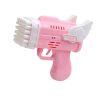 42 Hole Angel Wing Automatic Bubble Blowing Bubble Gun Launcher Toy – Pink