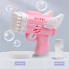 42 Hole Angel Wing Automatic Bubble Blowing Bubble Gun Launcher Toy – Pink