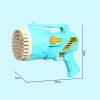 69-Hole Bubble Gun Hand-Held Automatic Bubble Machine Luminous Kids Toy – Blue