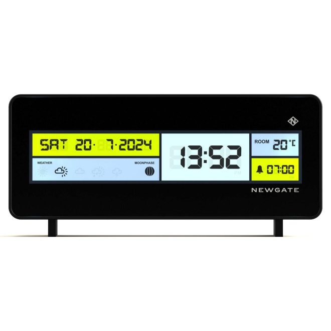 Newgate Futurama Lcd Alarm Clock Black Case Lens – Black