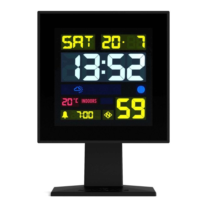 Newgate Monolith Lcd Alarm Clock – Black