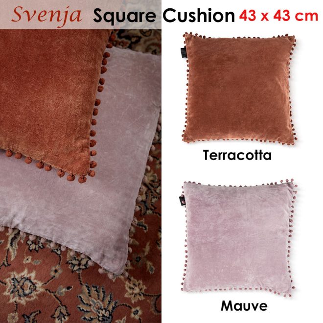 Bedding House Svenja Mauve Filled Square Cushion