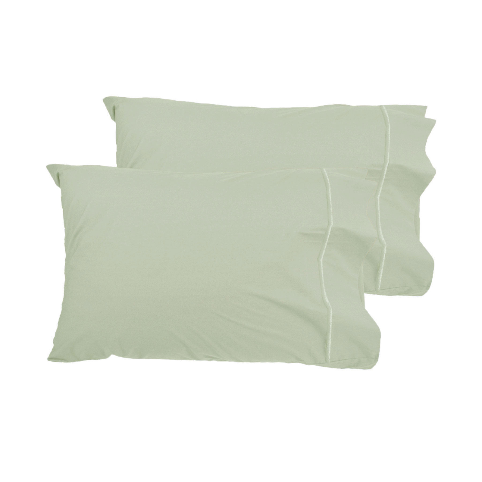 Grand Aterlier Pair of Queen Sized Pillowcases – Fennel