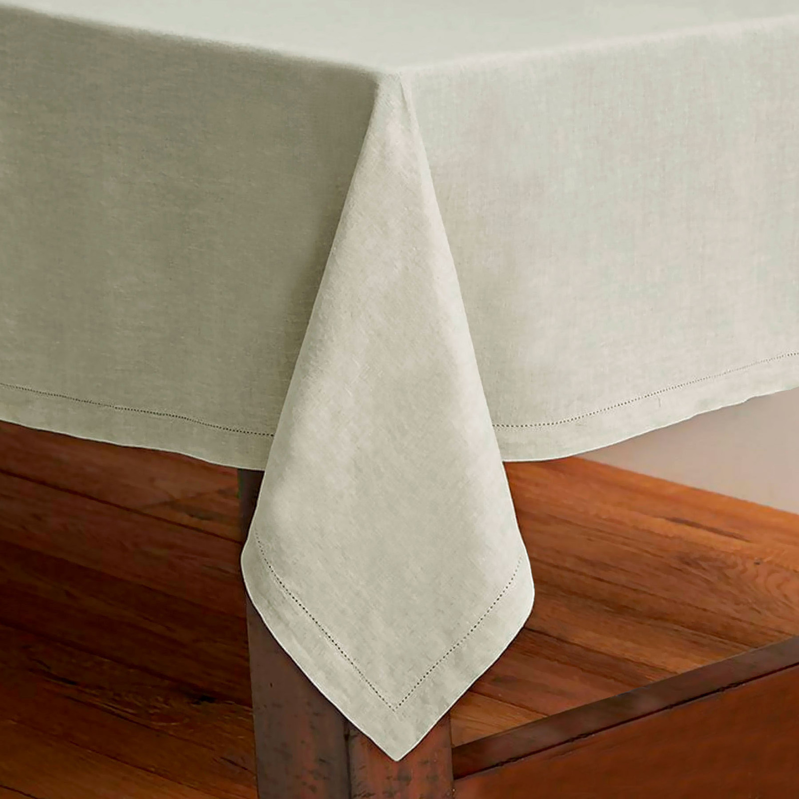 Rans Pure Cotton Hemstitch Tablecloth 180 cm Round – Beige