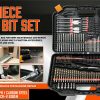 246Pc Combination Drill Bits Set Wood Hole Saw Metal Cement Screwdriver Drilling