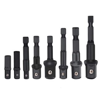 8Pc Drill Socket Adapter Set Impact Nut Driver Hex Extension Bits 1/4″ 3/8″ 1/2″