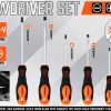 HORUSDY 6Pc Magnetic Screwdriver Set Non-slip Handle Phillips Slotted Tool New