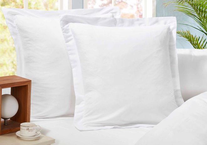 1000TC Premium Ultra Soft European Pillowcases 2-Pack – White