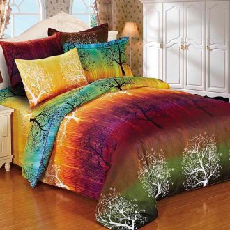 Rainbow Tree Quilt/Doona/Duvet Cover Set
