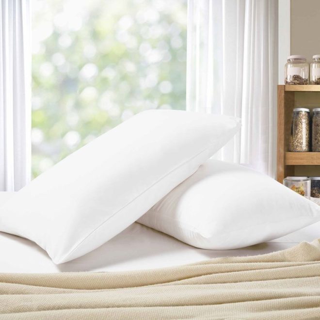 1000TC Premium Ultra Soft Standrad size Pillowcases 2-Pack – White
