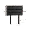 PU Leather Single Bed Deluxe Headboard Bedhead – Black