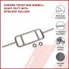 Chrome Tricep Bar Barbell Heavy Duty with Spinlock Collars