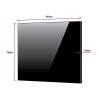 Toughened Glass Kitchen Splashback – 90 x 75 cm, Black