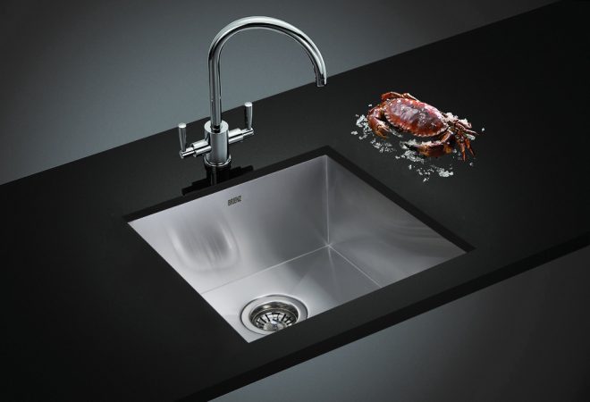 Handmade Stainless Steel Undermount / Topmount Kitchen Laundry Sink with Waste – 440 x 440 mm