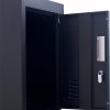4 Door Locker for Office Gym – Black, 3-Digit Combination Lock