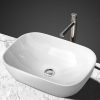 Ceramic Bathroom Basin Vanity Sink Above Counter Top Mount Bowl – Oval