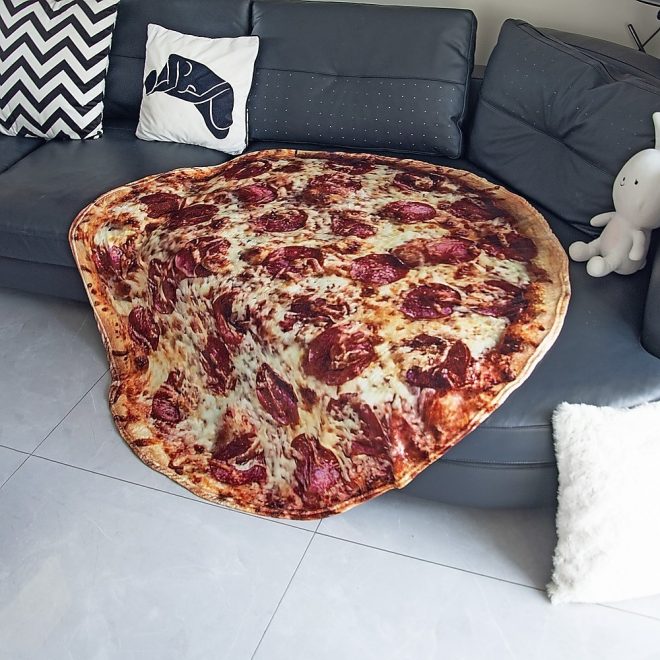 Pizza Blanket 150cm Throw Rug