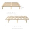 Platform Bed Base Frame Wooden Natural Pinewood – KING