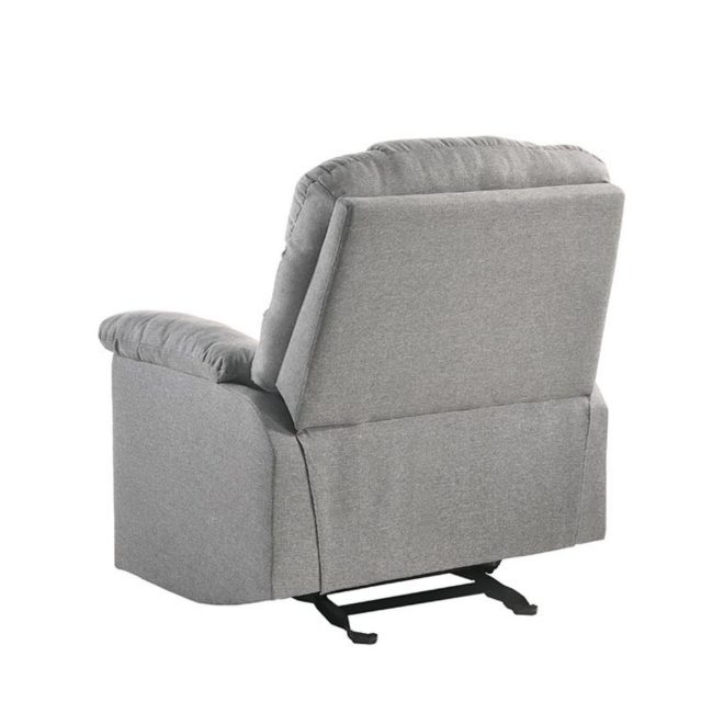 Rocking Recliner Chair Swing Glider Light Grey Fabric