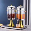 16L Dual Stainless Steel Dispenser Beverage Juicer Transparent Commercial Drink Container Jug