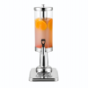 Single 3L Silver Stainless Steel Beverage Dispenser Ice Cylinder Clear Juicer Hot Cold Water Jug – 1