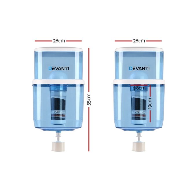 22L Water Cooler Dispenser Purifier Filter Bottle Container 6 Stage Filtration