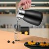 1.2L Stainless Steel Kettle Insulated Vacuum Flask Water Coffee Jug Thermal – Black, 1
