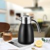1.2L Stainless Steel Kettle Insulated Vacuum Flask Water Coffee Jug Thermal – Black, 1
