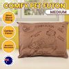 Aussie Made Comfy Pet Futon Dog Wool Blend – 90×65 cm, Brown