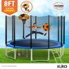 Blizzard 8ft Trampoline with Basketball Set – Blue
