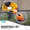 Blizzard 8ft Trampoline with Basketball Set – Blue