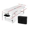 2 Fold Portable Aluminium Massage Table Massage Bed Beauty Therapy – 70 cm, Black