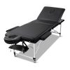 3 Fold Portable Aluminium Massage Table – 60 cm, Black