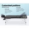 3 Fold Portable Aluminium Massage Table – 80 cm, Black