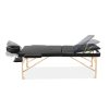 3 Fold Portable Wood Massage Table – 60 cm, Black