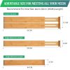 Bamboo Adjustable Kitchen Drawer Dividers (Large, 44-55 cm) – 4