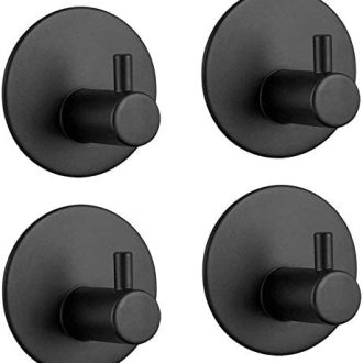 4 Pack Stainless Steel self-Adhesive Wall Hook for Bathroom and Kitchen