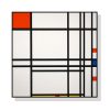 Abstract Art By Piet Mondrian Black Frame Canvas Wall Art – 50×50 cm