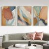 Abstract Orange 3 Sets Gold Frame Canvas Wall Art – 40×60 cm