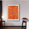 Abstract Orange Black Frame Canvas Wall Art – 50×70 cm