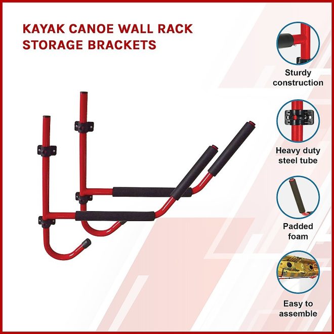 Kayak Canoe Wall Rack Storage Brackets