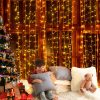 Jingle Jollys 6X3M Christmas Curtain Lights 600LED – Warm White