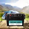 12V 170Ah AGM Battery Outdoor Rv Marine 4WD Deep Cycle & W/ Strap Battery Box