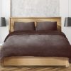 Luxury Flannel Quilt Cover with Pillowcase Mink Double