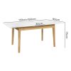 Dining Table Sintered Stone 1.3-1.6M Extendable Wooden Frame 6-8 Person